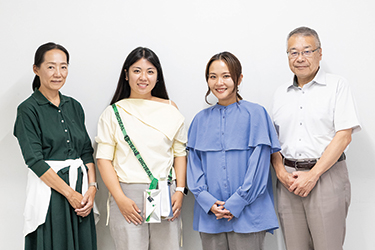 写真：お話しいただいた久保教授、翁長さん、松本氏、中村社長